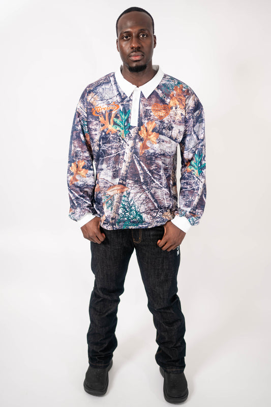 CrewwXO Camo Polo Rugby