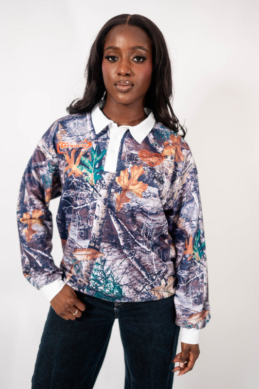 CrewwXO Camo Polo Rugby